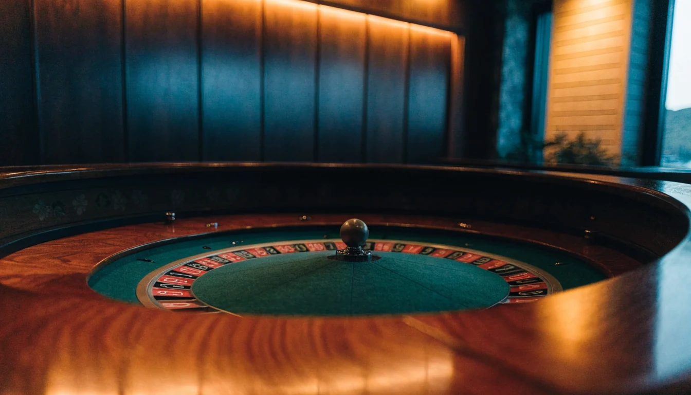 Et roulettebord i en elegant norsk casinostil